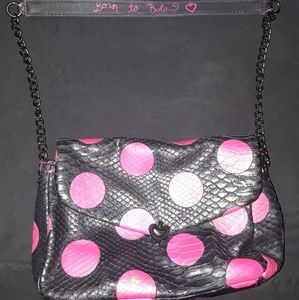 Princess Vera Wang Pink Polka Dot VTG Crossbody